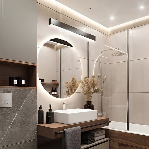70cm Trafolu Beyaz Ledli Dekoratif Ayna Duvar Aynası Banyo Aynası