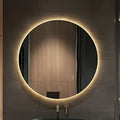 80cm Günışığı Ledli Ayna, Banyo Aynası / Dekoratif Duvar Aynası / Ledli Yuvarlak Ayna - Trafolu