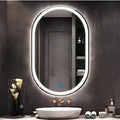 100x70 Dokunmatik Beyaz Ledli Oval Ayna (DİMMER)