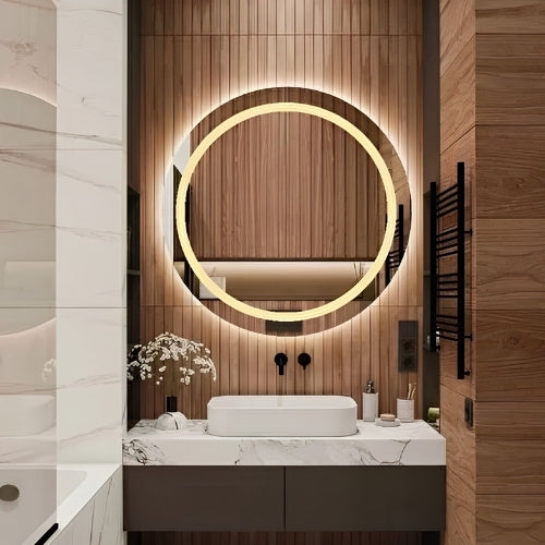 80 Cm Günışığı Ledli Ayna, Kumlamalı Banyo Aynası / Trafolu