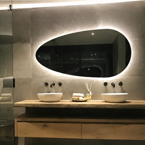 Led Işıklı Banyo Aynası - Trafolu - Dokunmatik On-off(120X70X50 ÖLÇÜSÜNDE.)